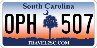 SC license plate OPH507