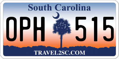 SC license plate OPH515