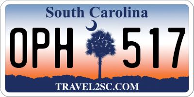 SC license plate OPH517