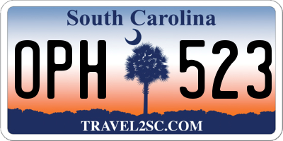 SC license plate OPH523
