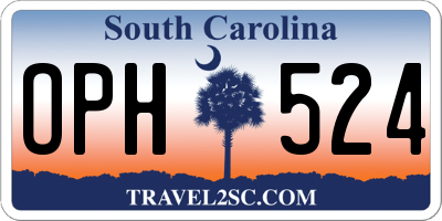 SC license plate OPH524