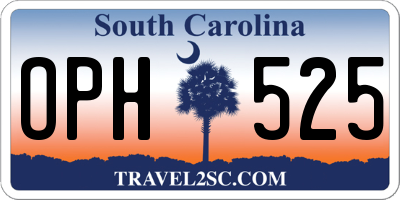 SC license plate OPH525