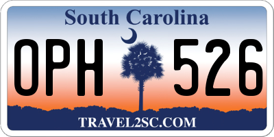 SC license plate OPH526