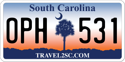 SC license plate OPH531