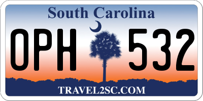 SC license plate OPH532
