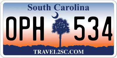 SC license plate OPH534