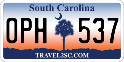SC license plate OPH537