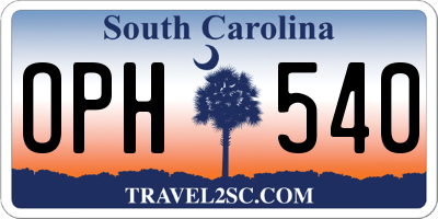 SC license plate OPH540