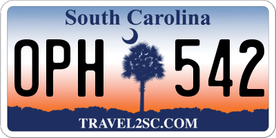 SC license plate OPH542