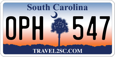 SC license plate OPH547