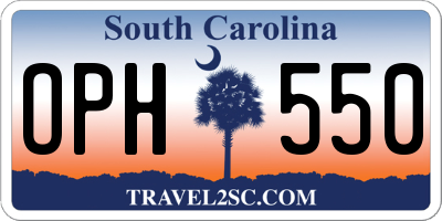 SC license plate OPH550