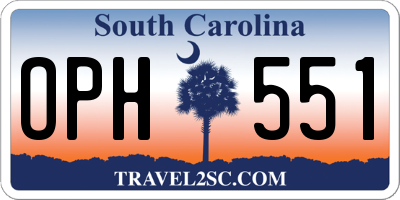 SC license plate OPH551