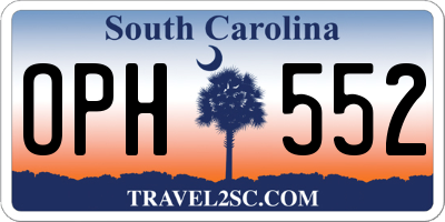 SC license plate OPH552