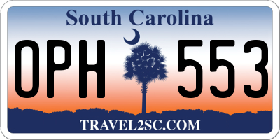 SC license plate OPH553