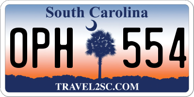 SC license plate OPH554