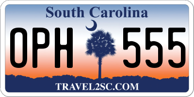SC license plate OPH555