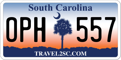SC license plate OPH557