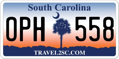 SC license plate OPH558