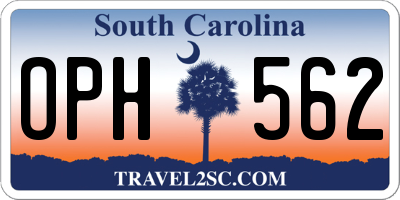 SC license plate OPH562
