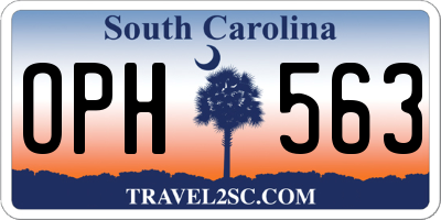SC license plate OPH563