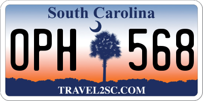 SC license plate OPH568