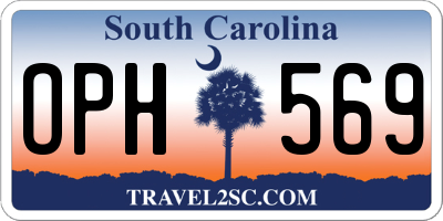 SC license plate OPH569