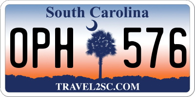 SC license plate OPH576