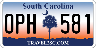 SC license plate OPH581