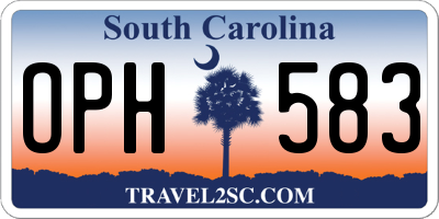 SC license plate OPH583