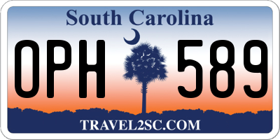 SC license plate OPH589