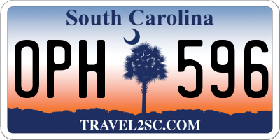 SC license plate OPH596