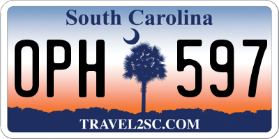 SC license plate OPH597