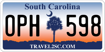 SC license plate OPH598