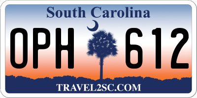 SC license plate OPH612