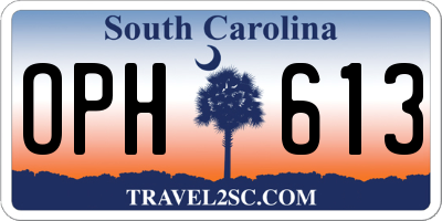 SC license plate OPH613