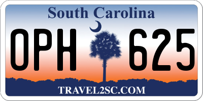 SC license plate OPH625