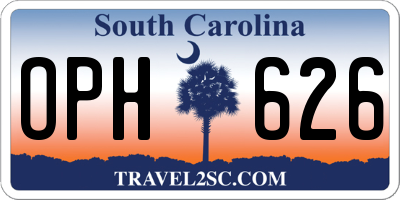 SC license plate OPH626