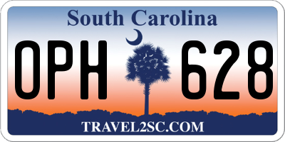SC license plate OPH628