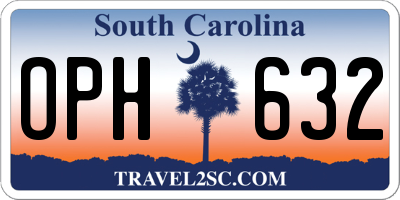 SC license plate OPH632