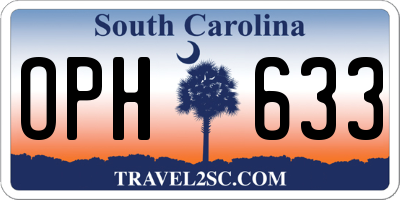 SC license plate OPH633