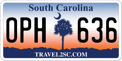 SC license plate OPH636
