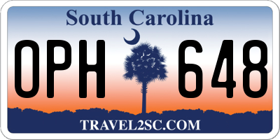 SC license plate OPH648