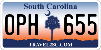 SC license plate OPH655