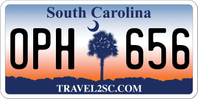 SC license plate OPH656