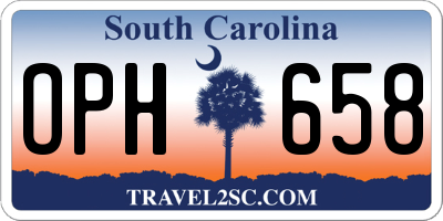 SC license plate OPH658