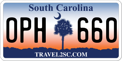 SC license plate OPH660