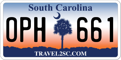 SC license plate OPH661