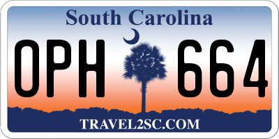 SC license plate OPH664