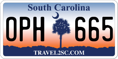 SC license plate OPH665