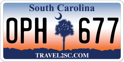 SC license plate OPH677